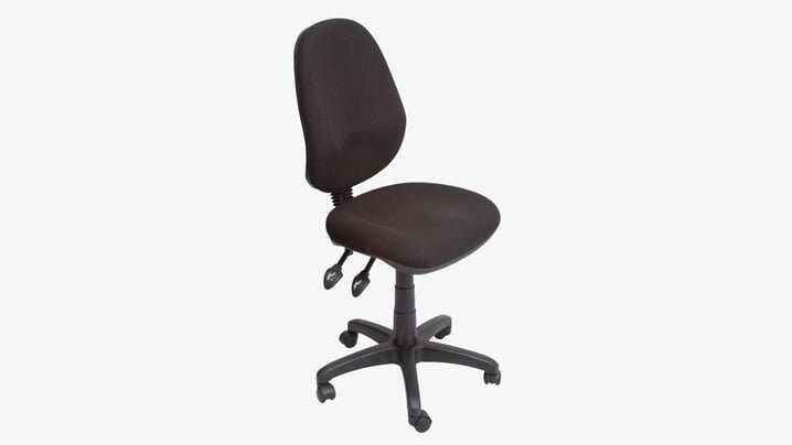 Ergonomic office chair without armrests